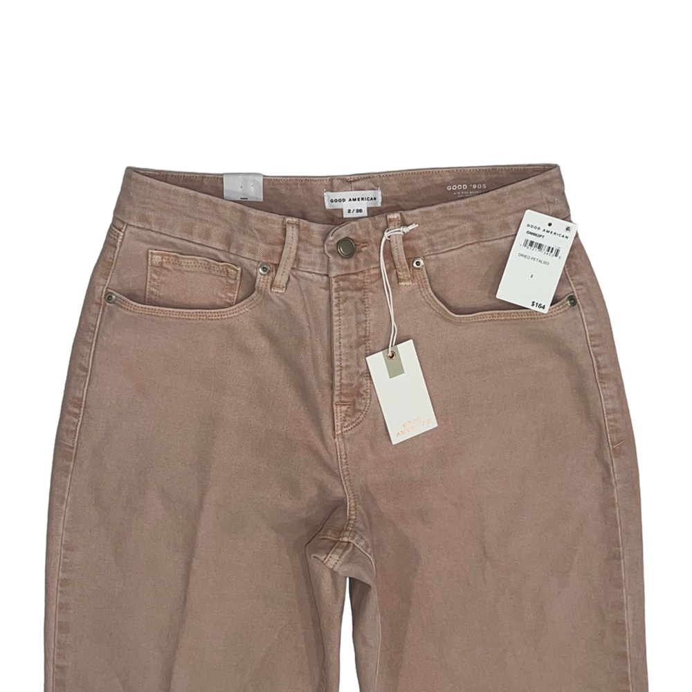 Good American Good 90s Mid Rise Relaxed Baggy Jeans in Dried Petal Size 2/26 NWT - Picture 6 of 10